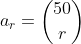 a_r = \binom{50}{r}